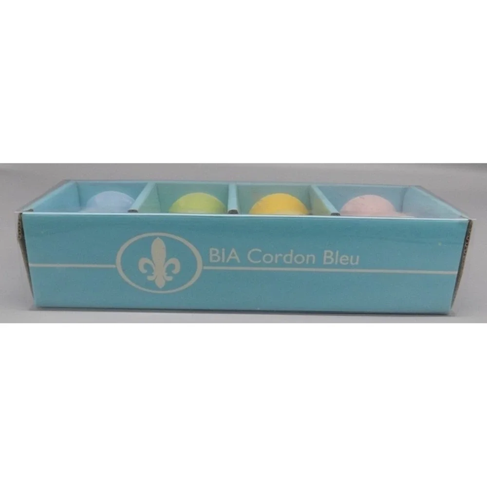 New BIA Cordon Bleu Ceramic Egg Cups Pastel Colors Mint in Box Easter